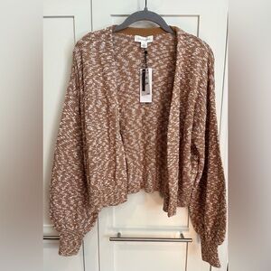 NWT Treasure & Bond Tan Open Front Cardigan